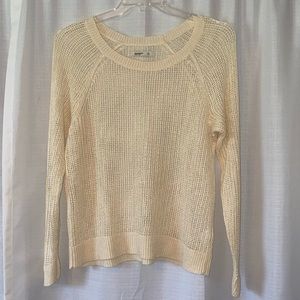 Cream Crewneck Knit Sweater